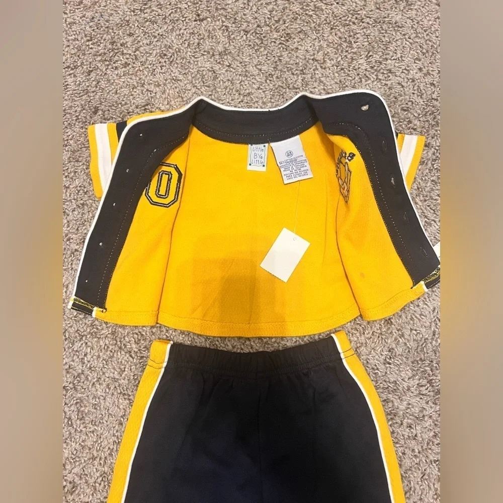 NWT: Vintage Little by Little Two Piece Baseball Set size 3/6 months